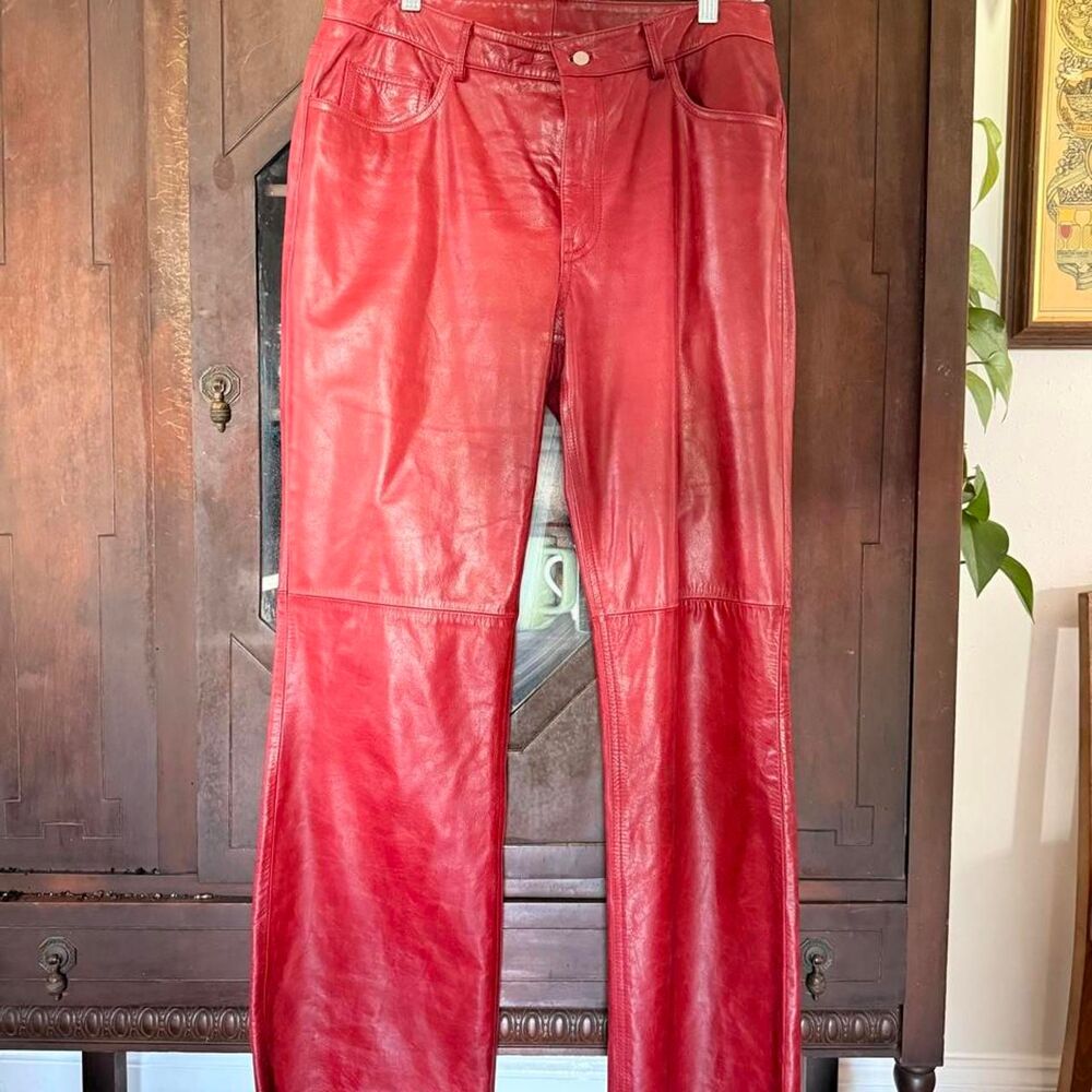 Express Women's Red and Burgundy Trousers